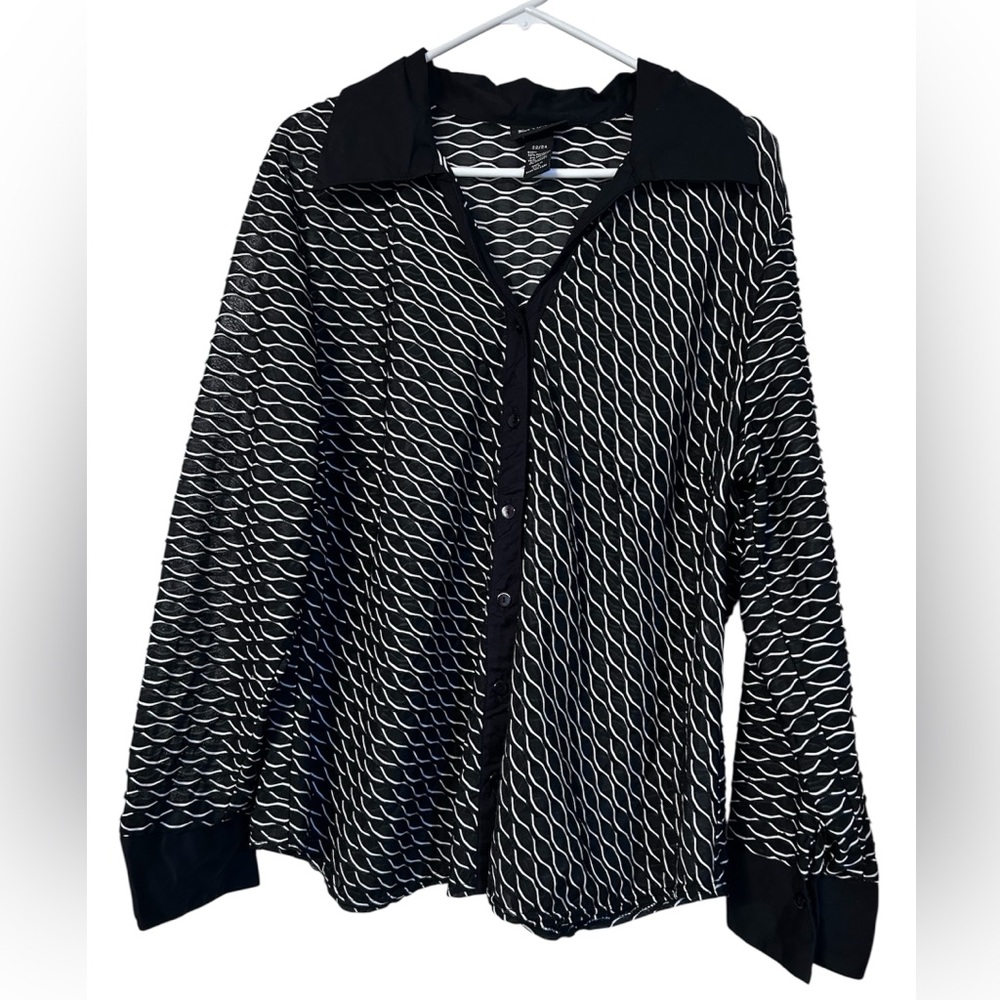 Lane Bryant sheer textured blouse, size 22/24